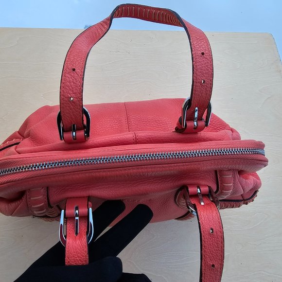 Cromia Womens Pink Pebble Leather Shoulder Bag, Made in Italy, Pre-owned - Picture 12 of 16